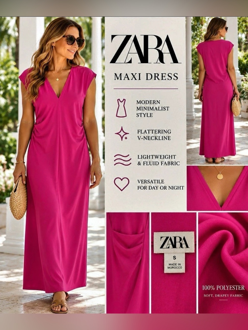 Zara Maxi Dress Pink